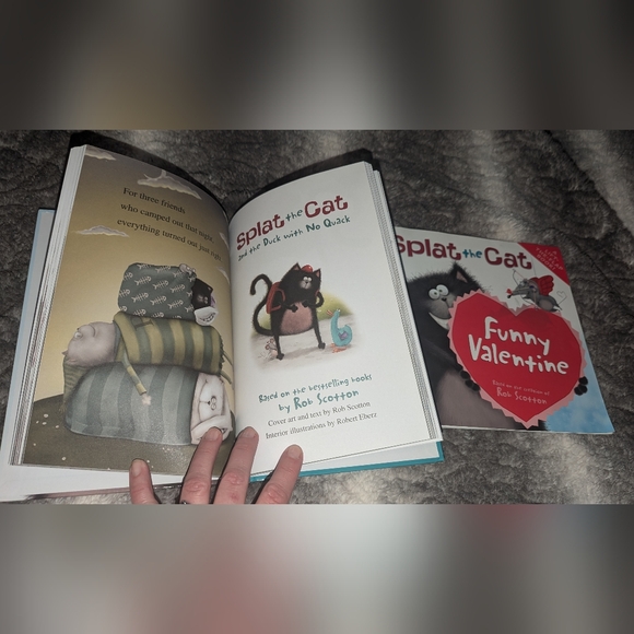 Splat the Cat: Funny Valentine- PB, & Adventures Of Splat The Cat, HC Great Cond - Picture 4 of 7